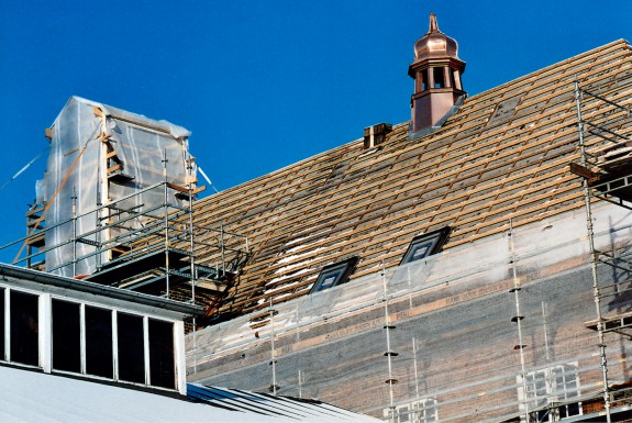 Kobberarbejdet på hovedtårnet