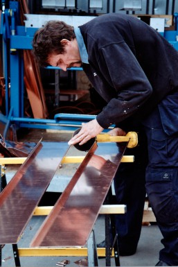 Kobberarbejdet på hovedtårnet