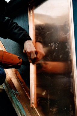 Kobberarbejdet på hovedtårnet